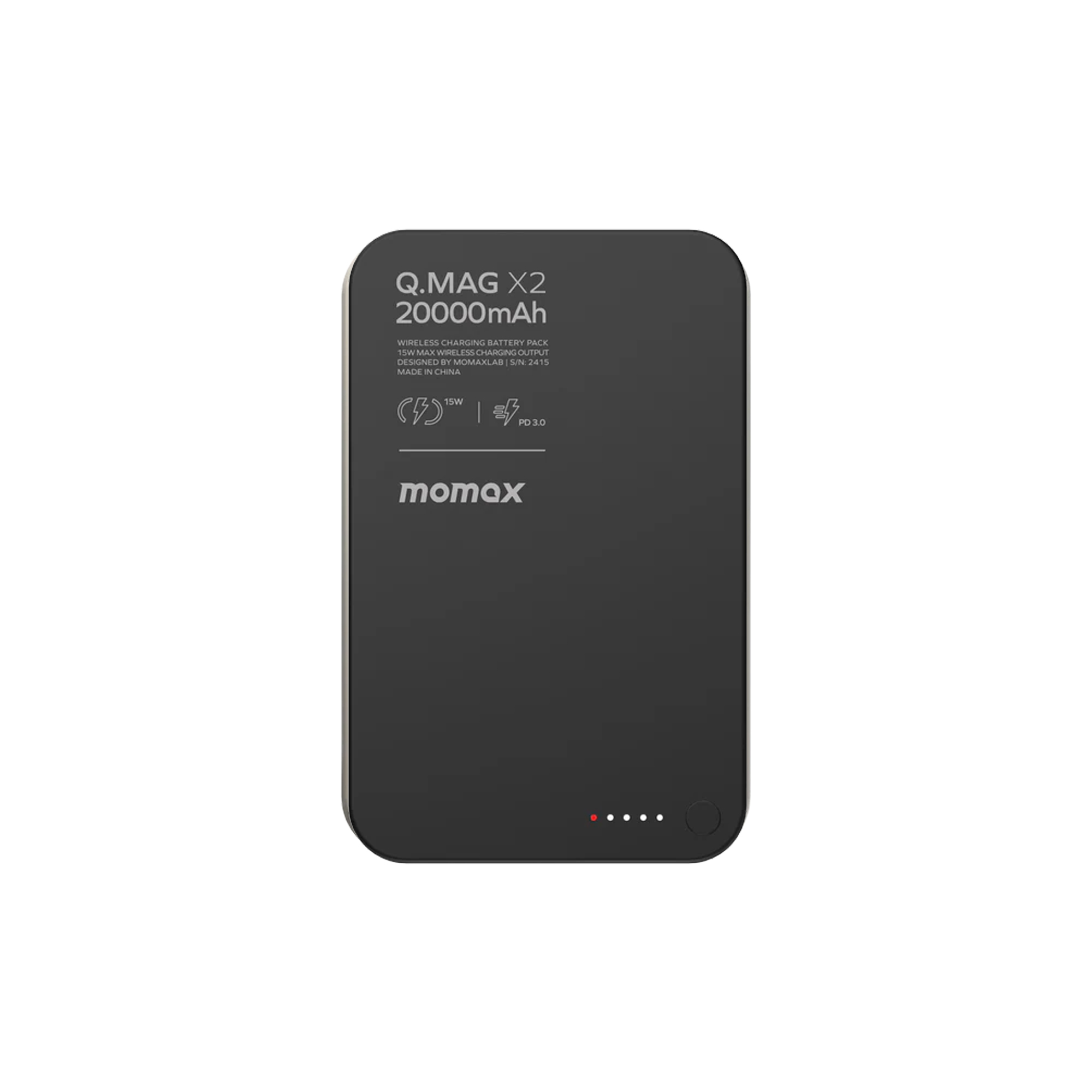 Momax Q.Mag X2 Magnetic Wireless Power Bank 20000mAh Gen 2 – Black