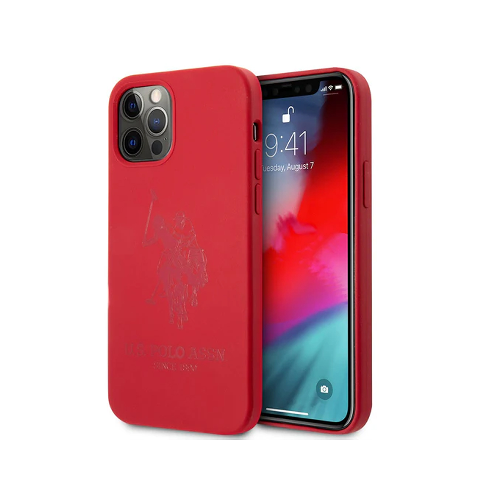 U.S. Polo ASSN Case for iPhone 12 / 12 Pro Red