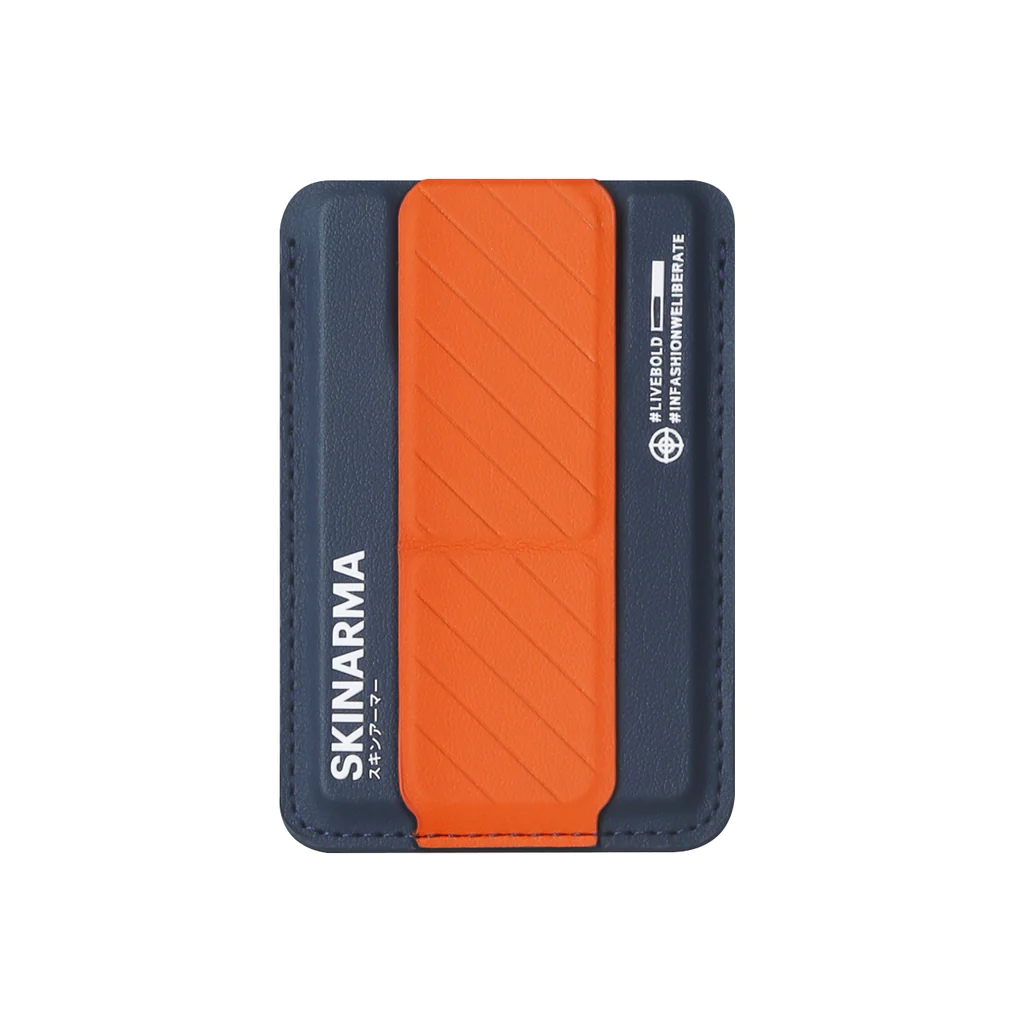 SKINARMA Kado Magnetic Card Holder Blue/Orange