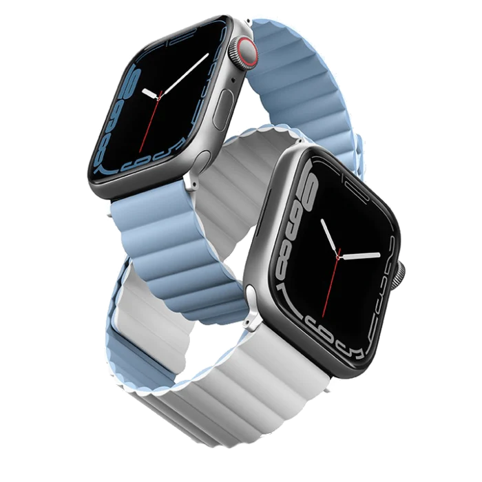 UNIQ For Apple Watch 40/41mm Revix Reversible Magnetic Strap – White/Blue New